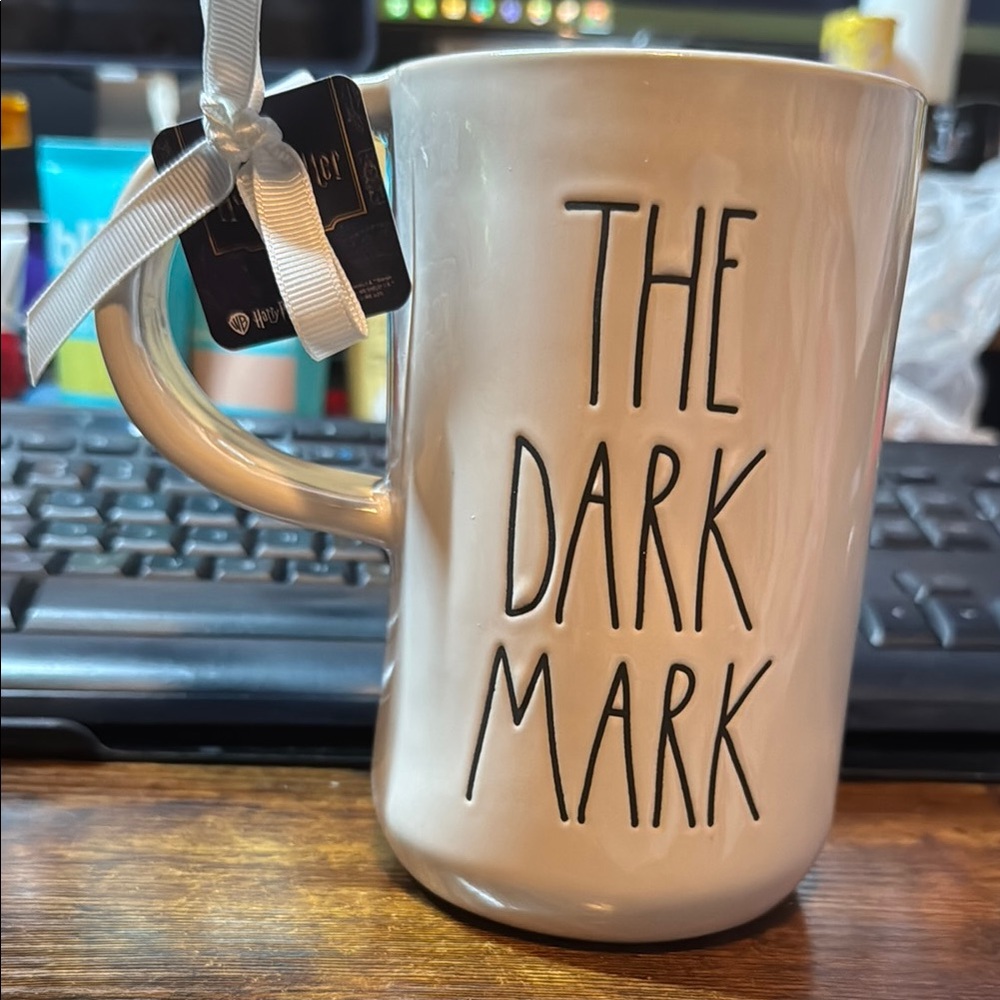 Rae Dunn Ceramic 'The Dark Mark' White Mug - Brand Unknown